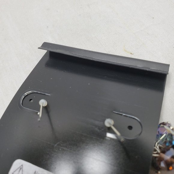 INC purple crystal cluster beaded silver dangle fish hook earring - Picture 5 of 5